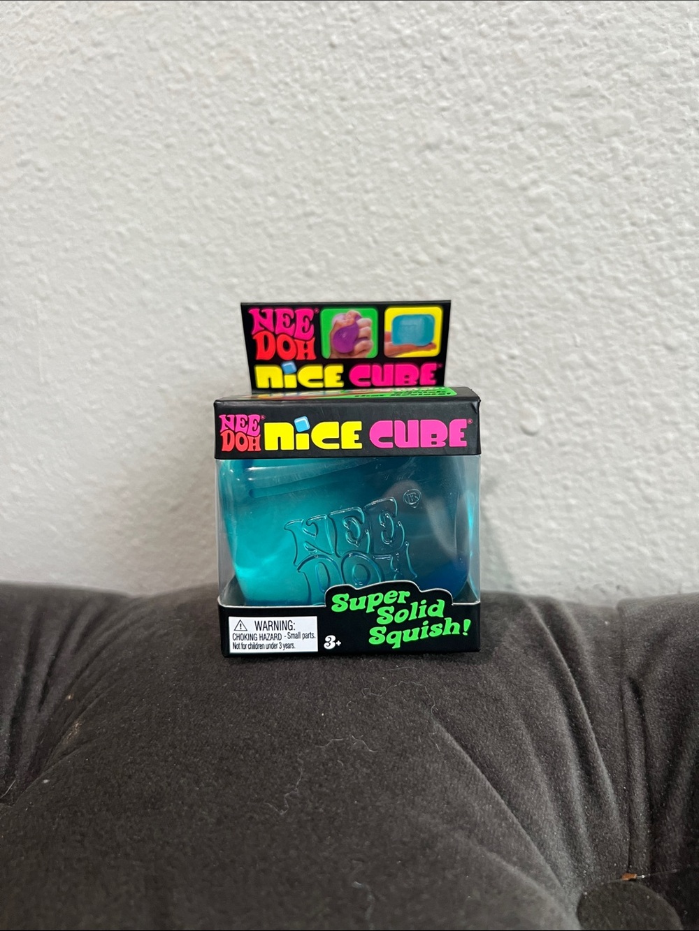 Unopened NeeDoh Nice Cube - Blue Squish Toy